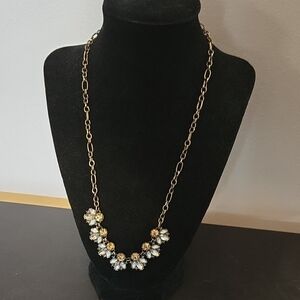 Elegant Gold and Silver Floral Necklace